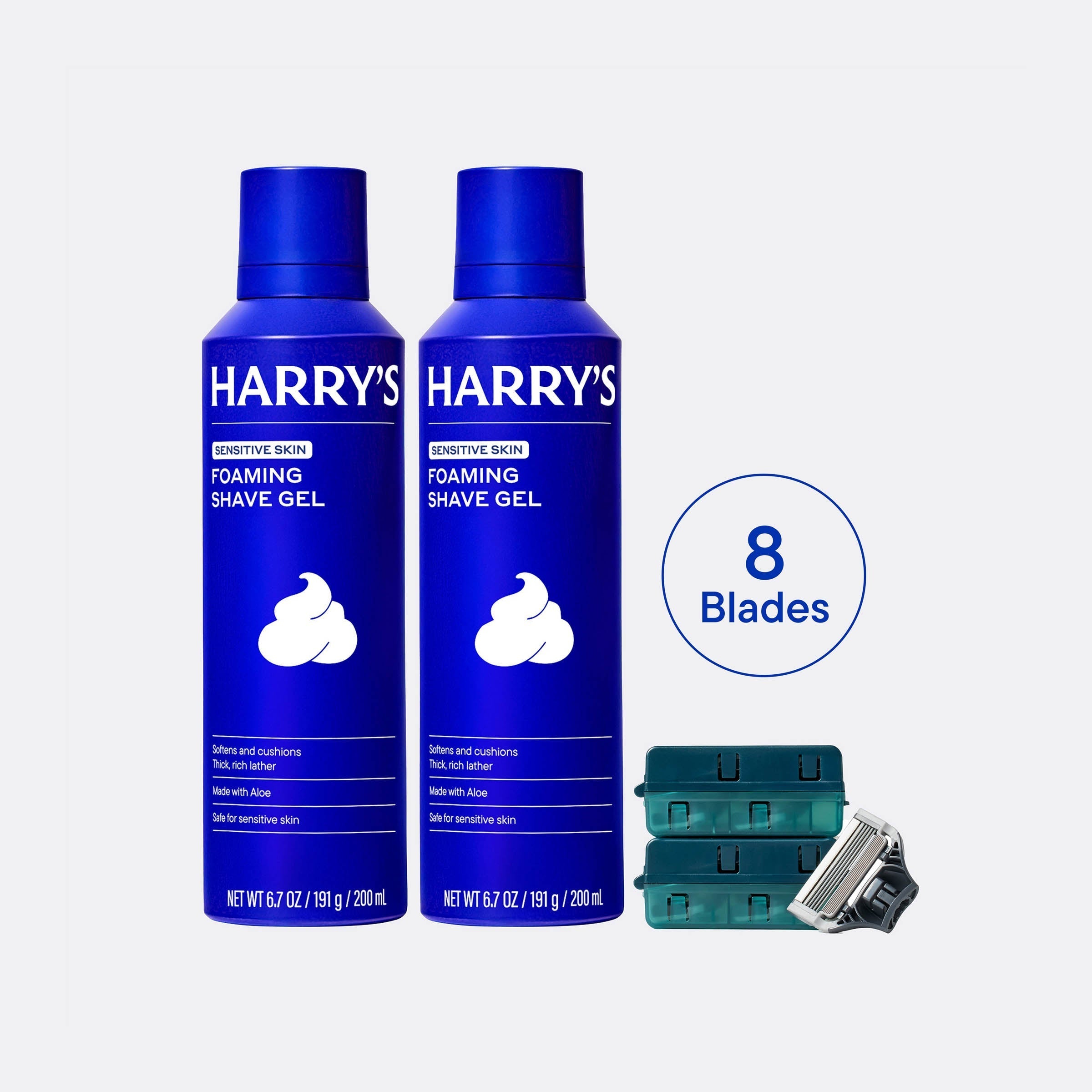 Harry's Original 8 Blades &amp; 2 Shave Gels